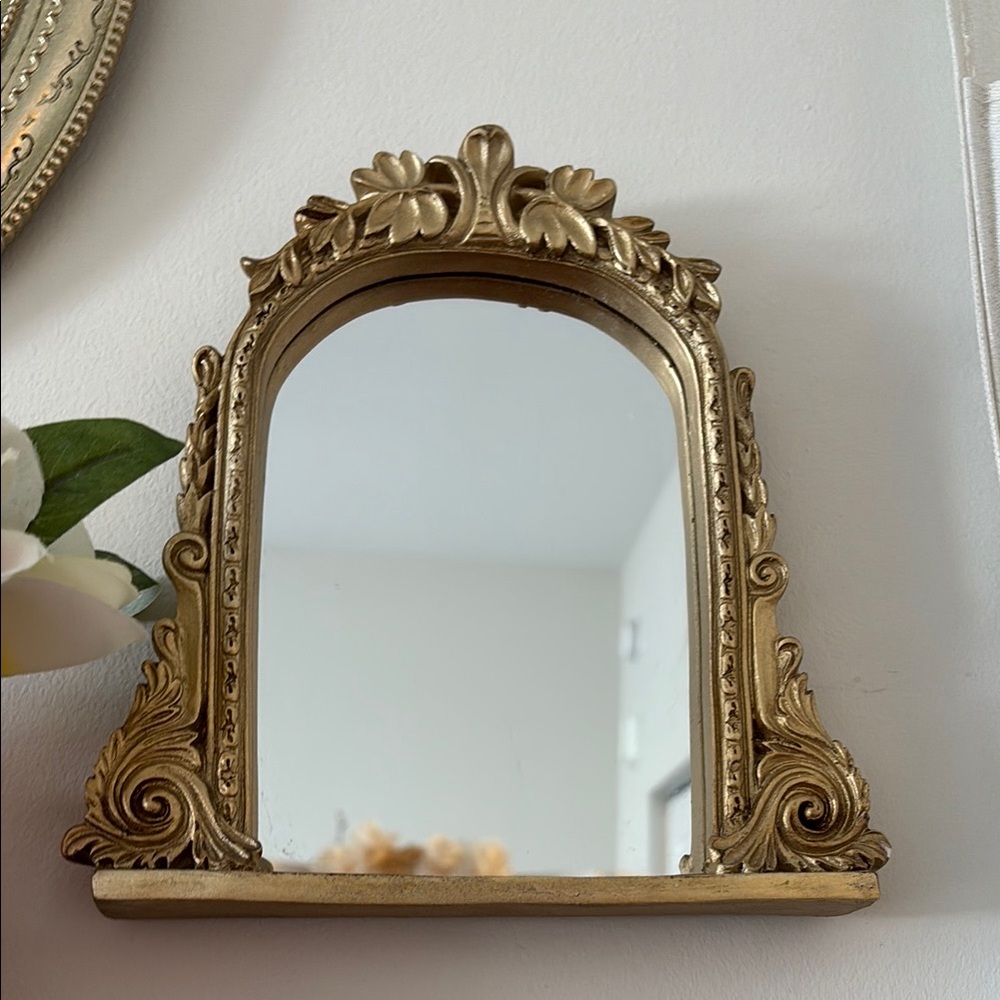 Small Elegant Gold Wall Mirror